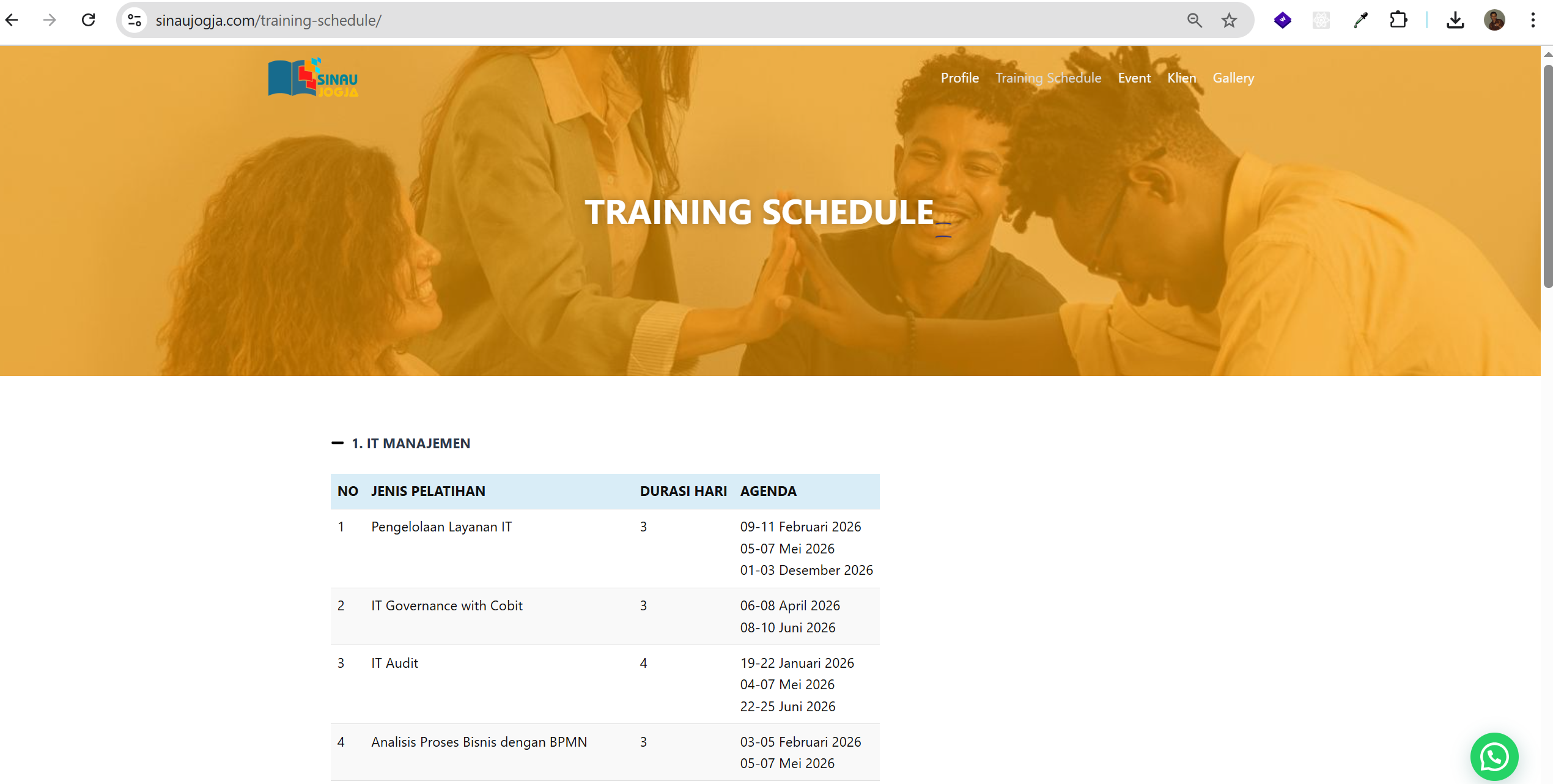Web Profile Sinau Jogja - Gallery Image 1