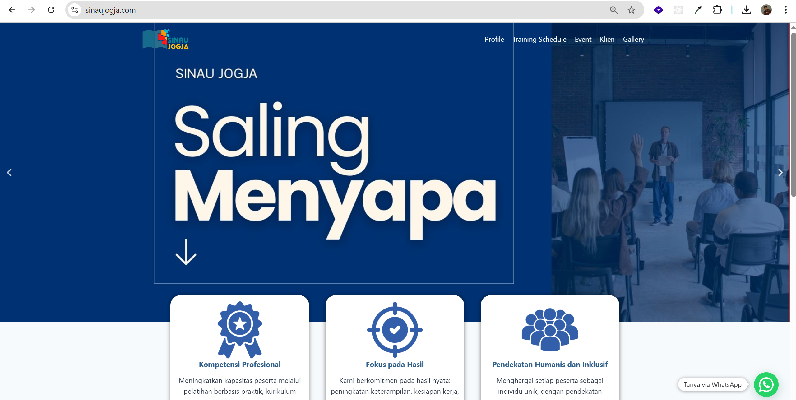 Web Profile Sinau Jogja